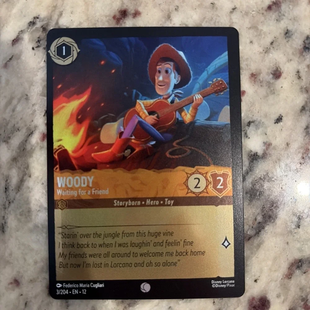 Lorcana Woody Waiting for a Friend 205/204‎ Foil NM Rare Card